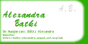 alexandra batki business card