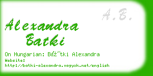 alexandra batki business card